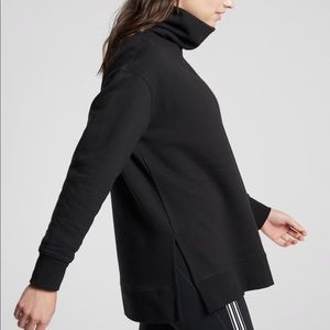 Athleta 24/7 Funnel Neck Fleece Sweatshirt